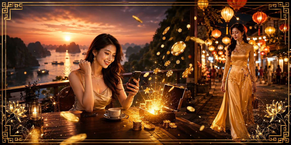 Người chơi casino trực tuyến cạnh vịnh Hạ Long với cà phê Việt Nam