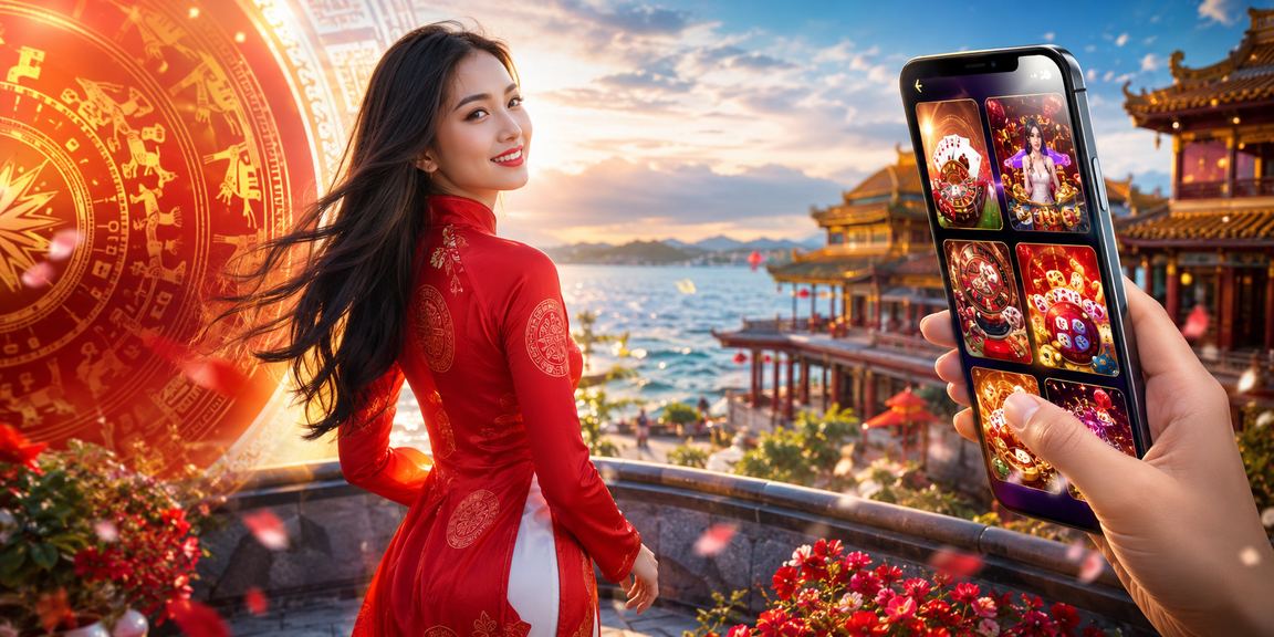 Người dùng tại Huế theo dõi thể thao trực tuyến qua điện thoại với áo dài